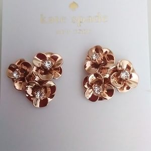Kate Spade New Gold 3 Flower Earrings